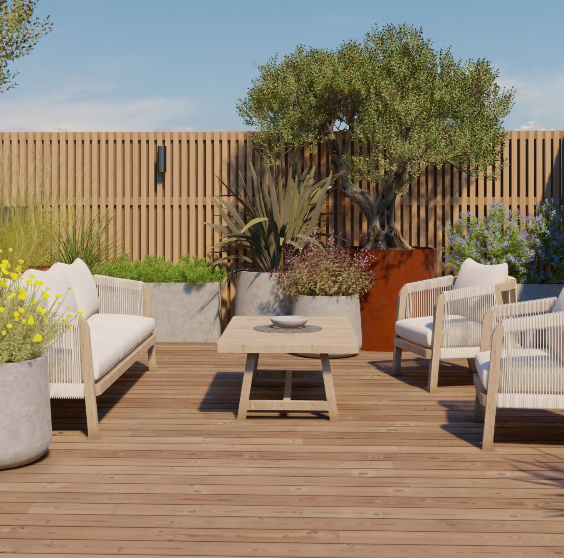 Architecte paysagiste Paris - Agave Paysage - Conception 3D - Rooftop des oliviers